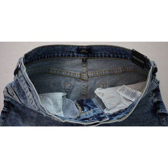 True Religion Men's Sz 33 Blue Ricky Relaxed Straight Leg Denim Shorts - Picture 3 of 7